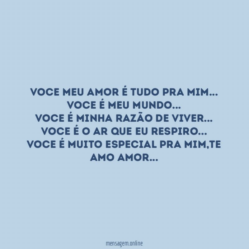 voce meu amor é tudo pra mim