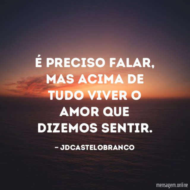 É preciso falar