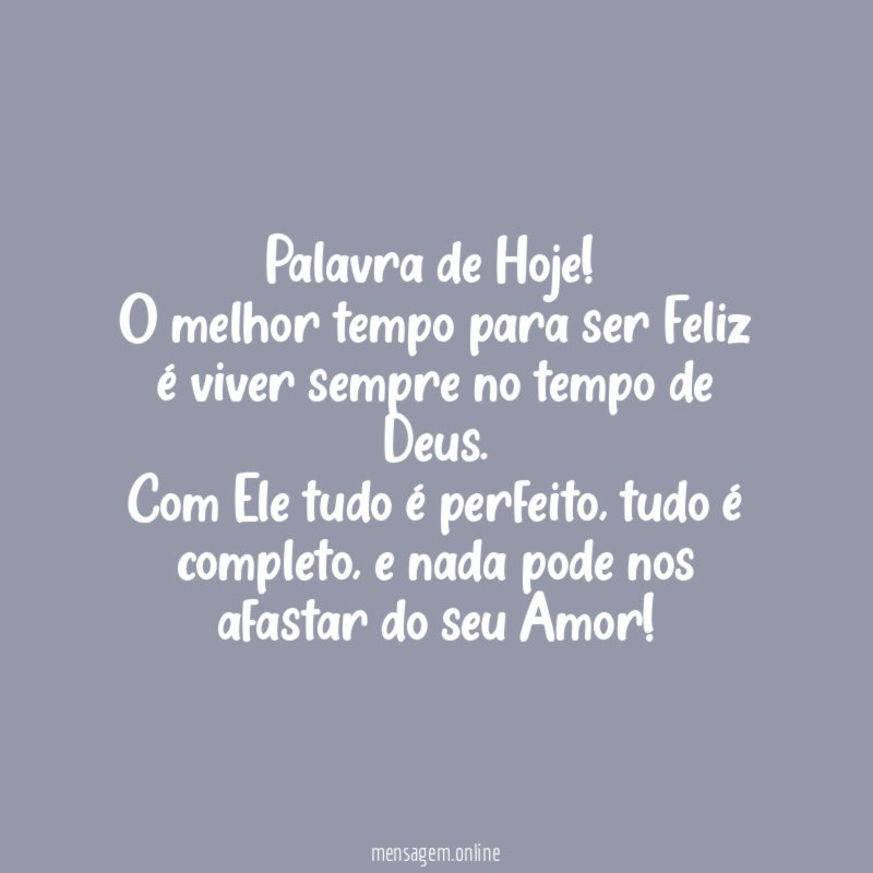 Palavra de Hoje