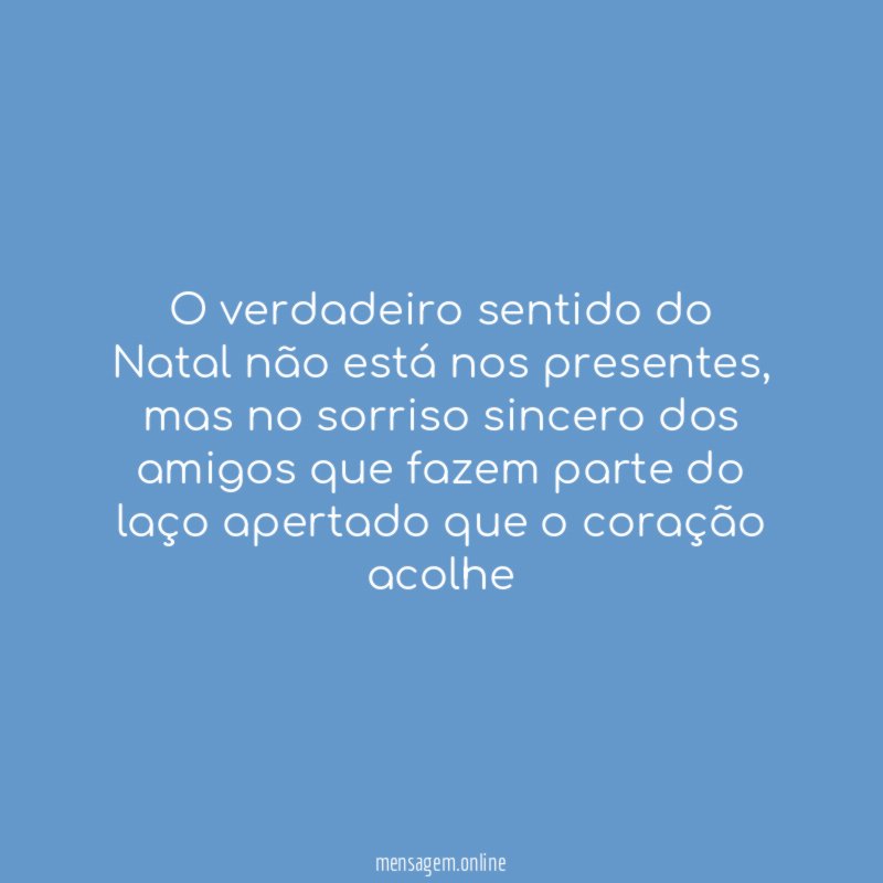 O verdadeiro sentido do Natal não está nos presentes