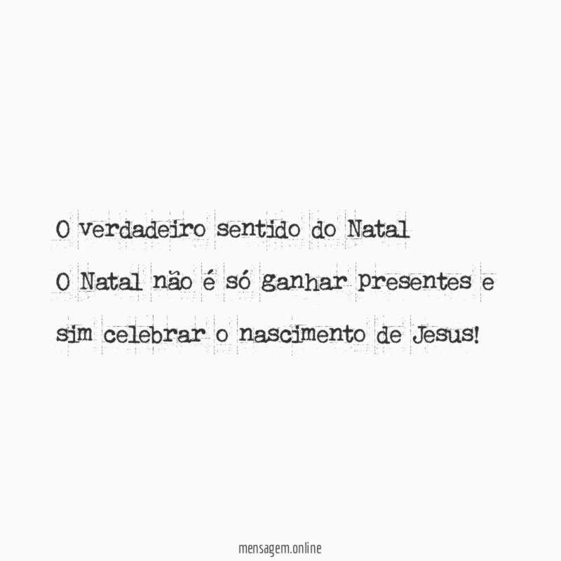 O verdadeiro sentido do Natal