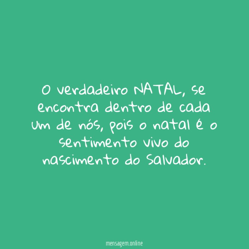 O verdadeiro NATAL