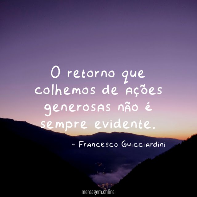 O retorno que colhemos de ações generosas não é sempre evidente