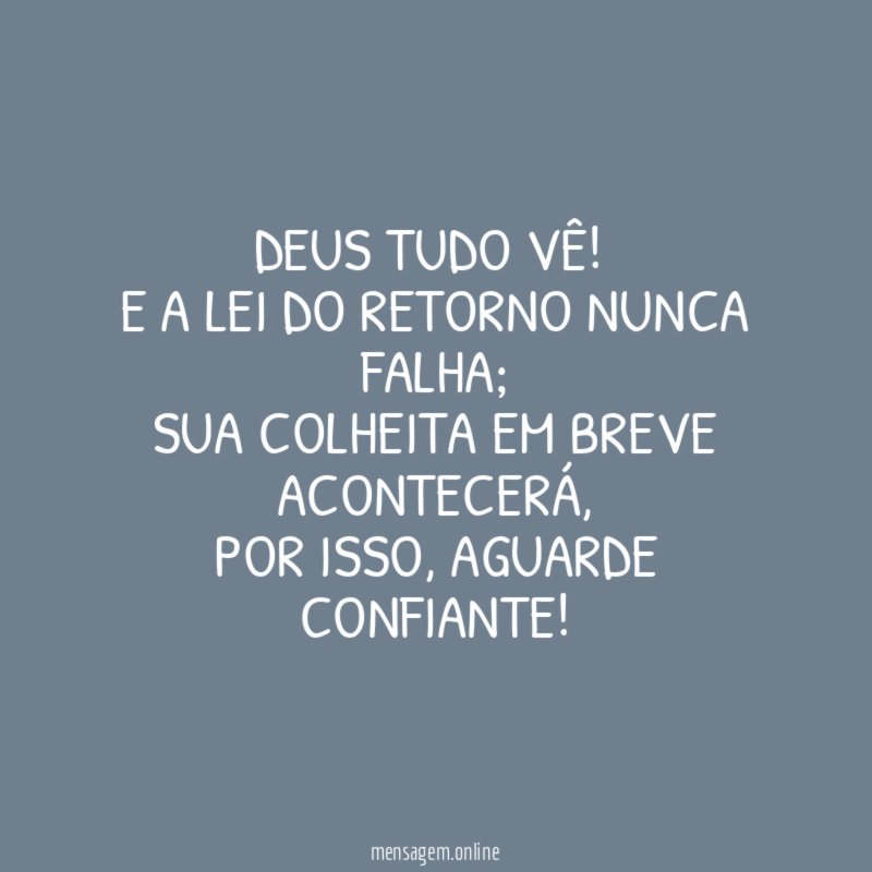 Deus tudo vê