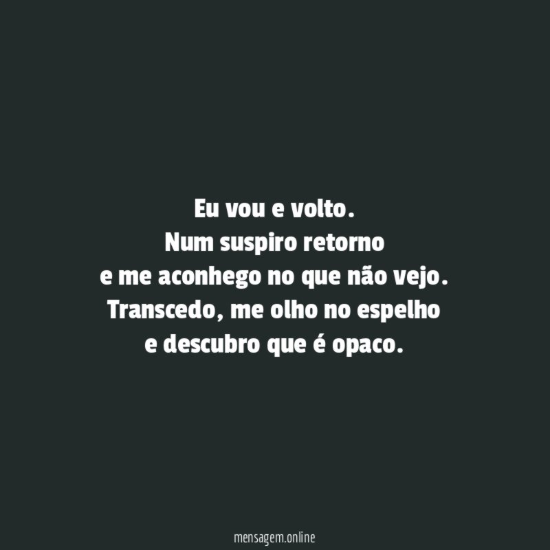 Eu vou e volto