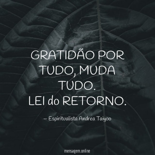 GRATIDÃO POR TUDO