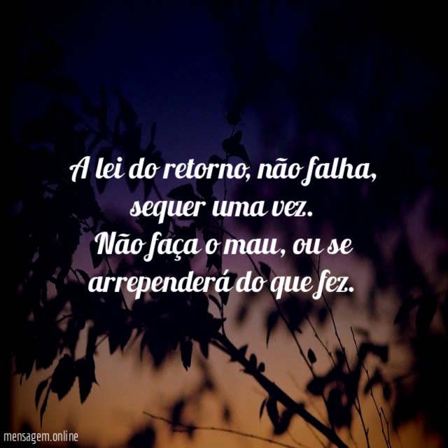 A lei do retorno