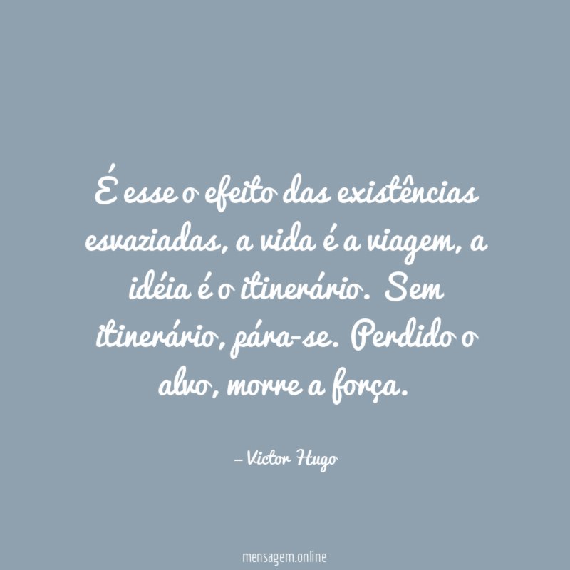 É esse o efeito das existências esvaziadas