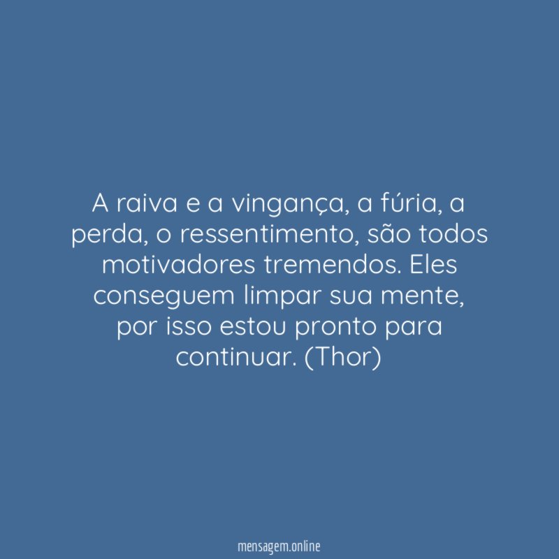 A raiva e a vingança