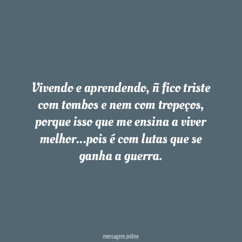 Vivendo e aprendendo