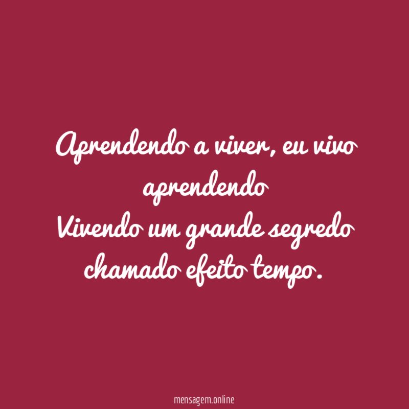 Aprendendo a viver