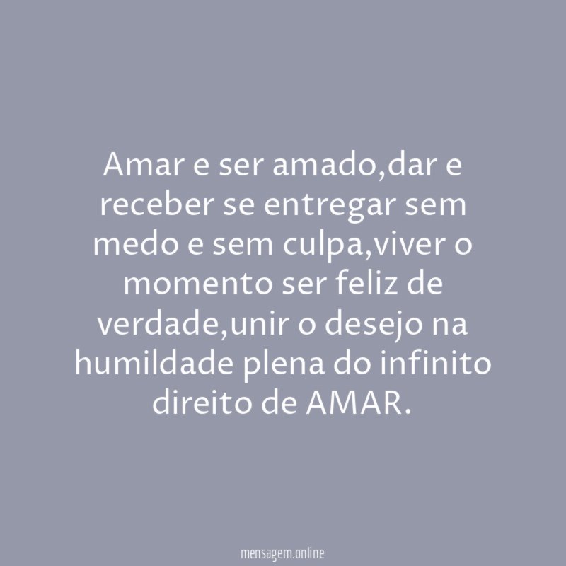 Amar e ser amado