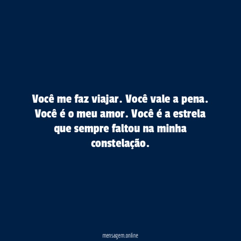 Você me faz viajar