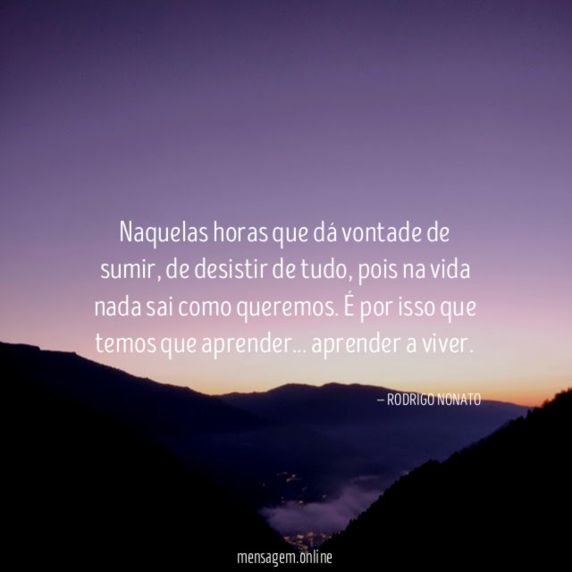 Naquelas horas que dá vontade de sumir