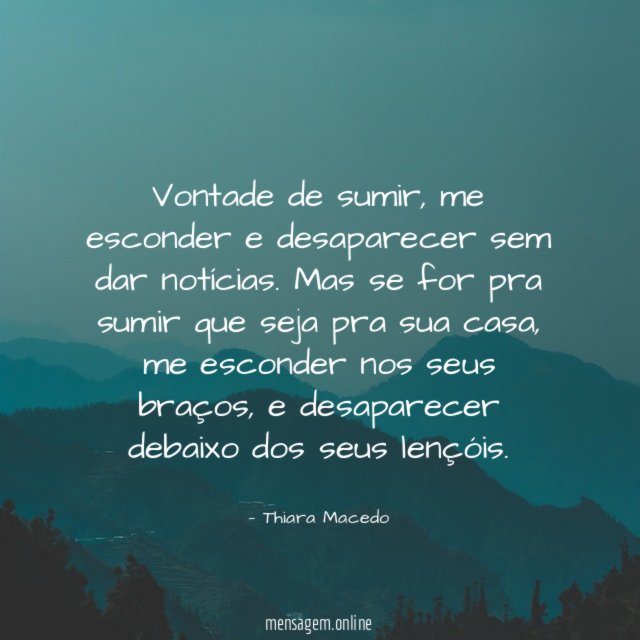Vontade de sumir
