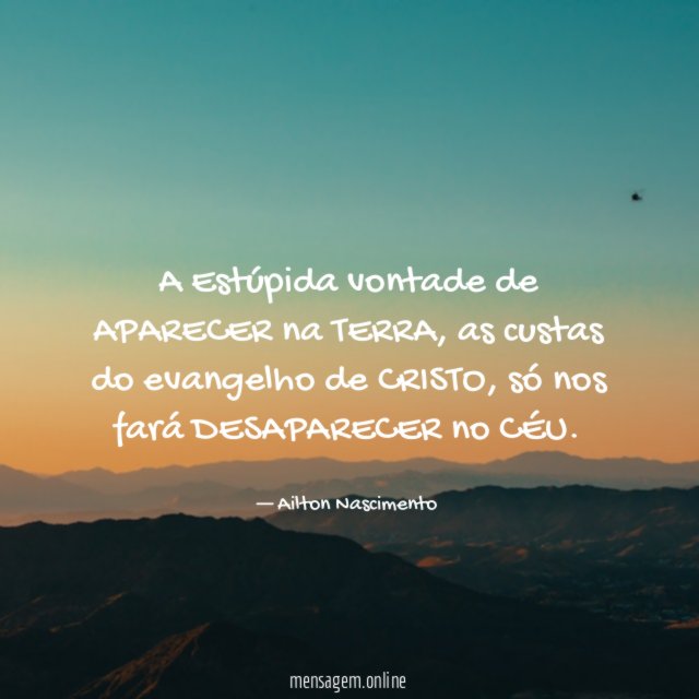 A Estúpida vontade de APARECER na TERRA