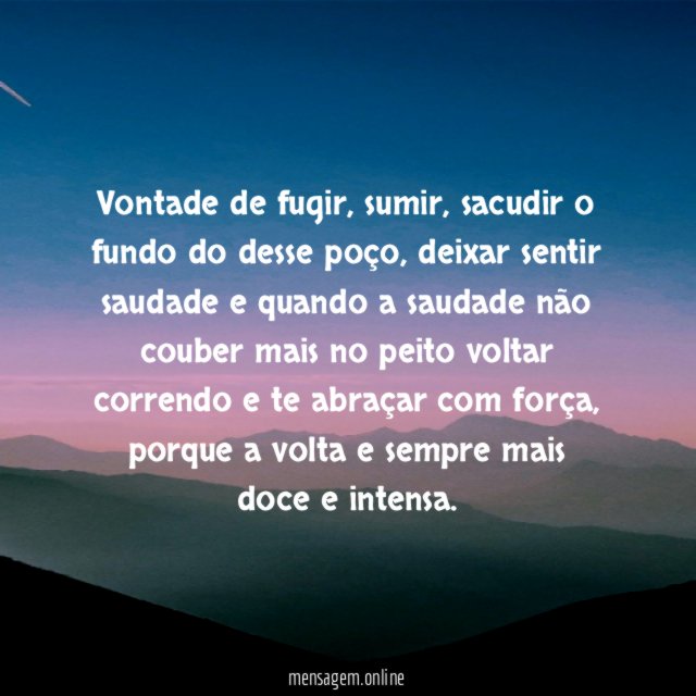 Vontade de fugir