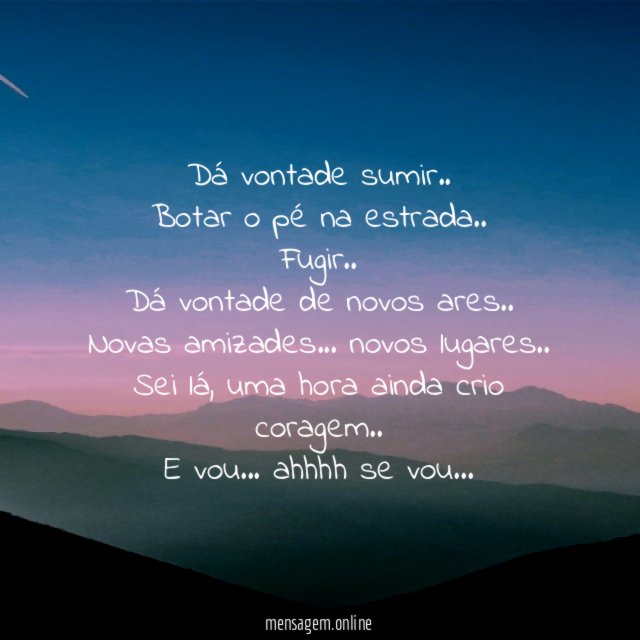 Dá vontade sumir