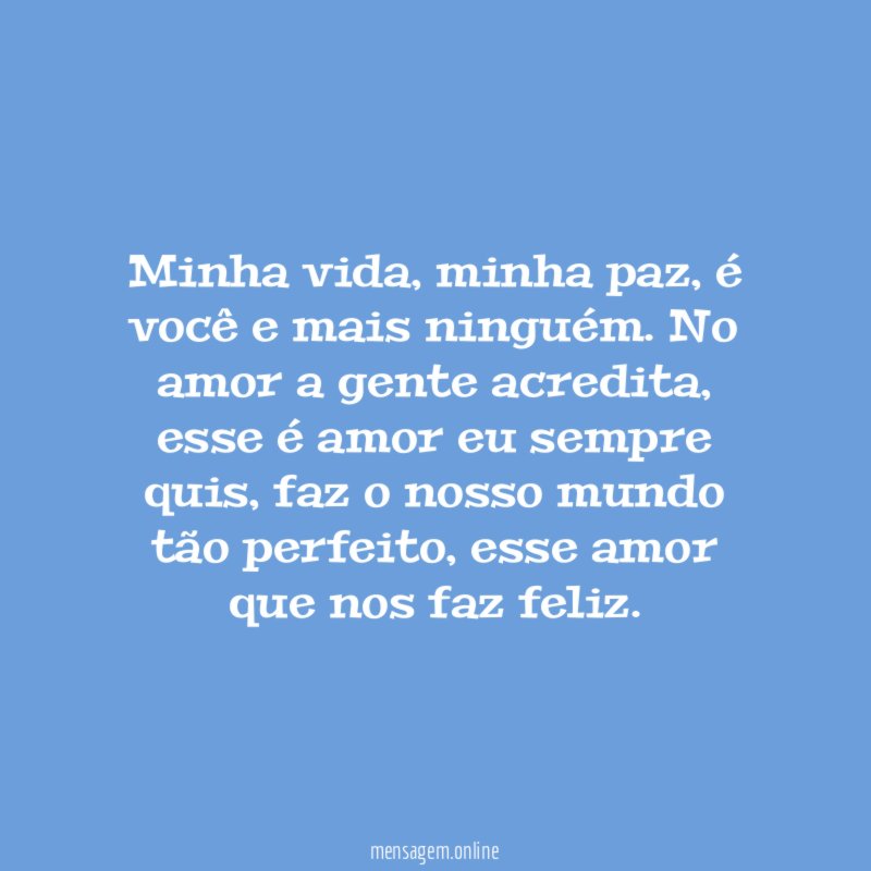 Minha vida