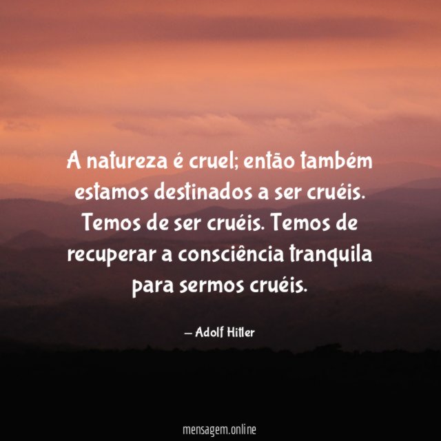 A natureza é cruel