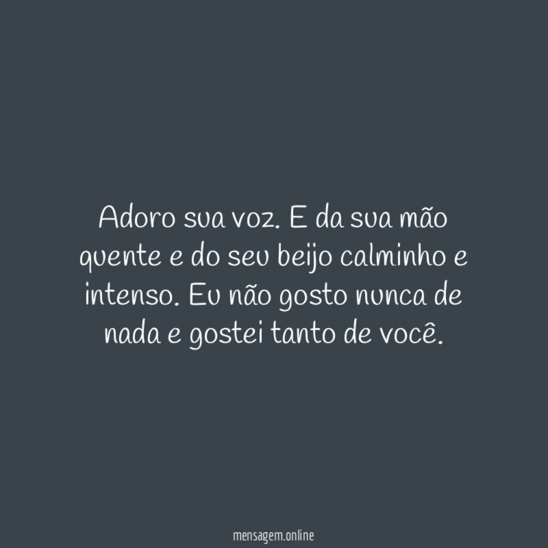 Adoro sua voz
