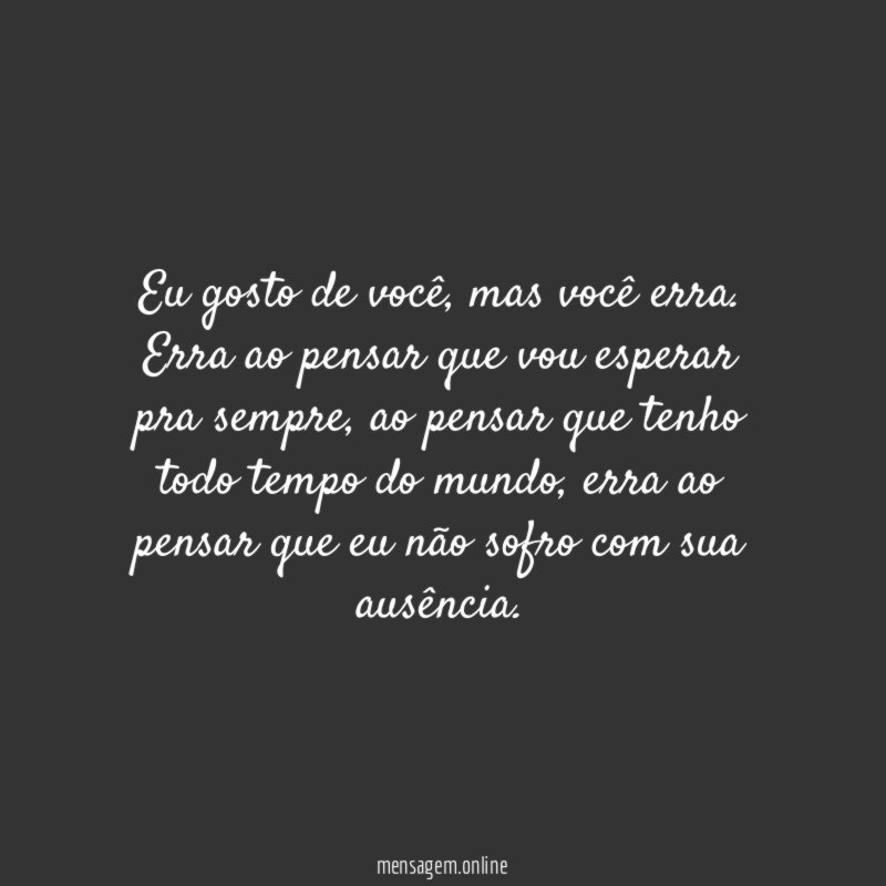 Eu gosto de você
