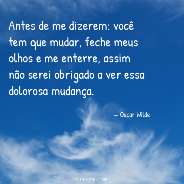 Antes de me dizerem