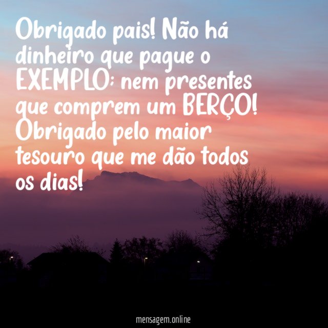 Obrigado pais