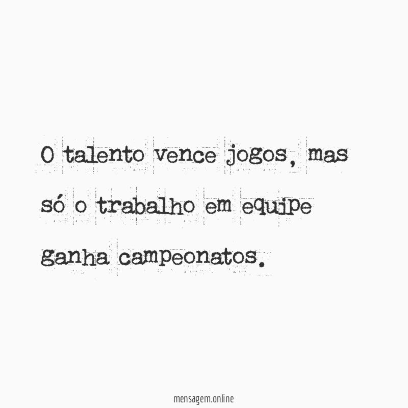 O talento vence jogos
