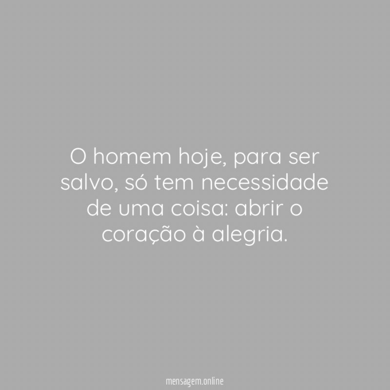 O homem hoje