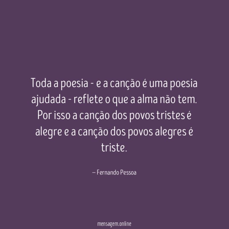 Toda a poesia - e a canção é