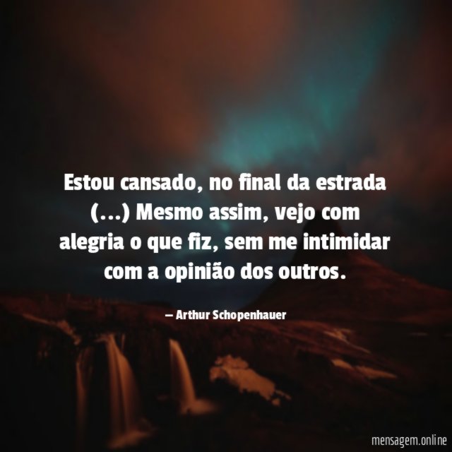 Estou cansado