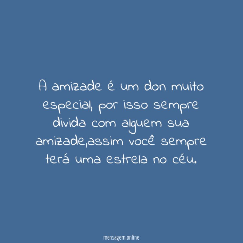 A amizade é um don muito especial
