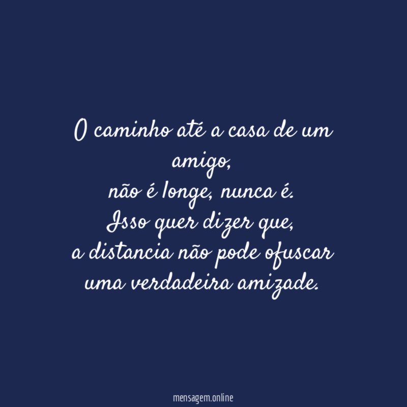 O caminho até a casa de um amigo