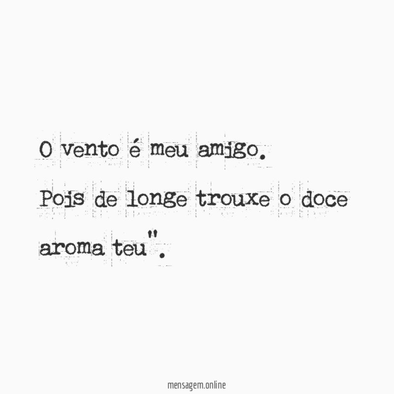 O vento é meu amigo