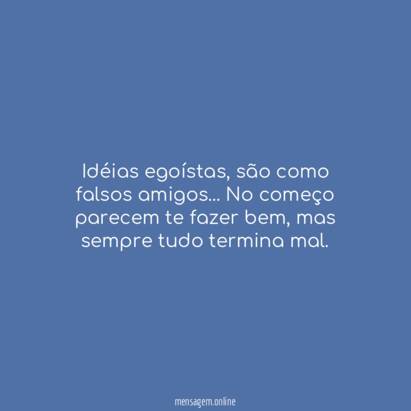 Idéias egoístas