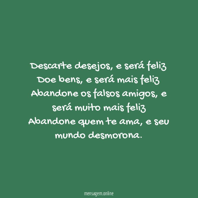 Descarte desejos