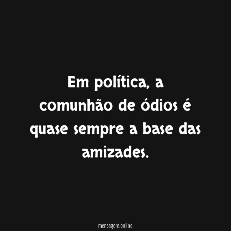 Em política