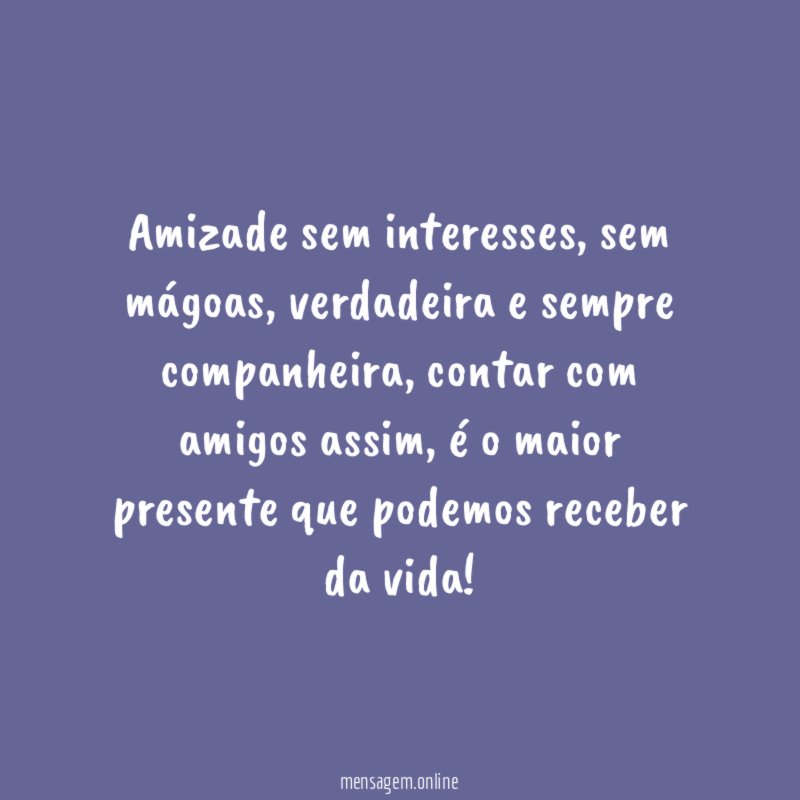 Amizade sem interesses