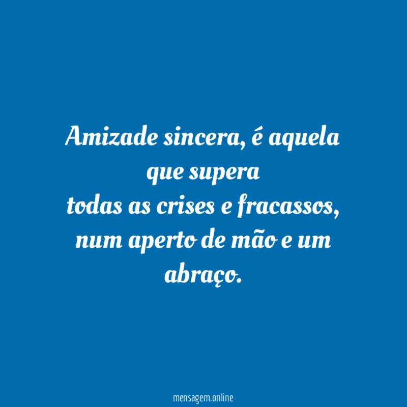 Amizade sincera