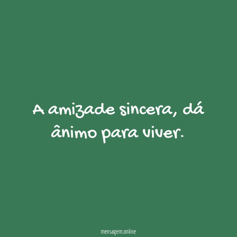 A amizade sincera