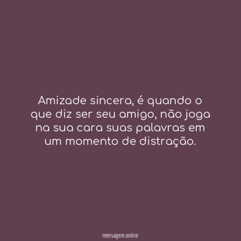 Amizade sincera