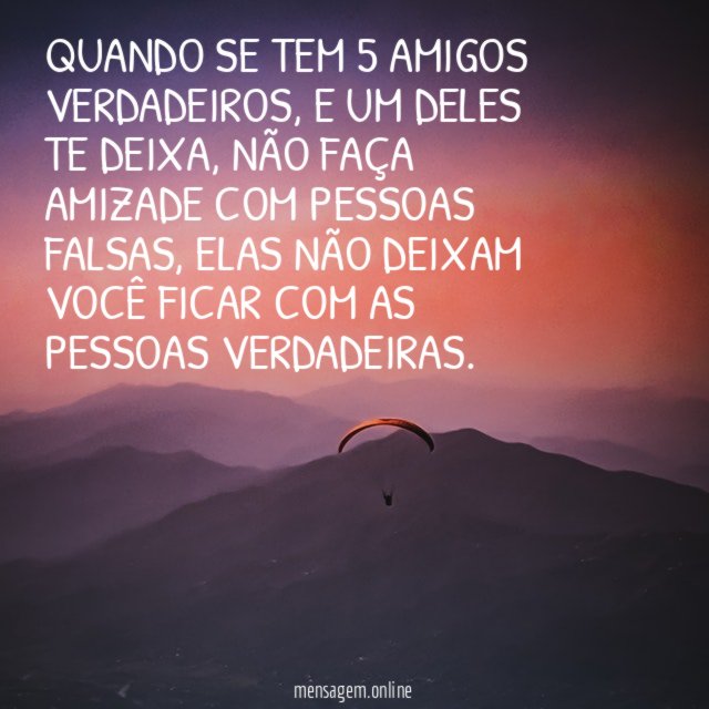 Quando se tem 5 amigos verdadeiros