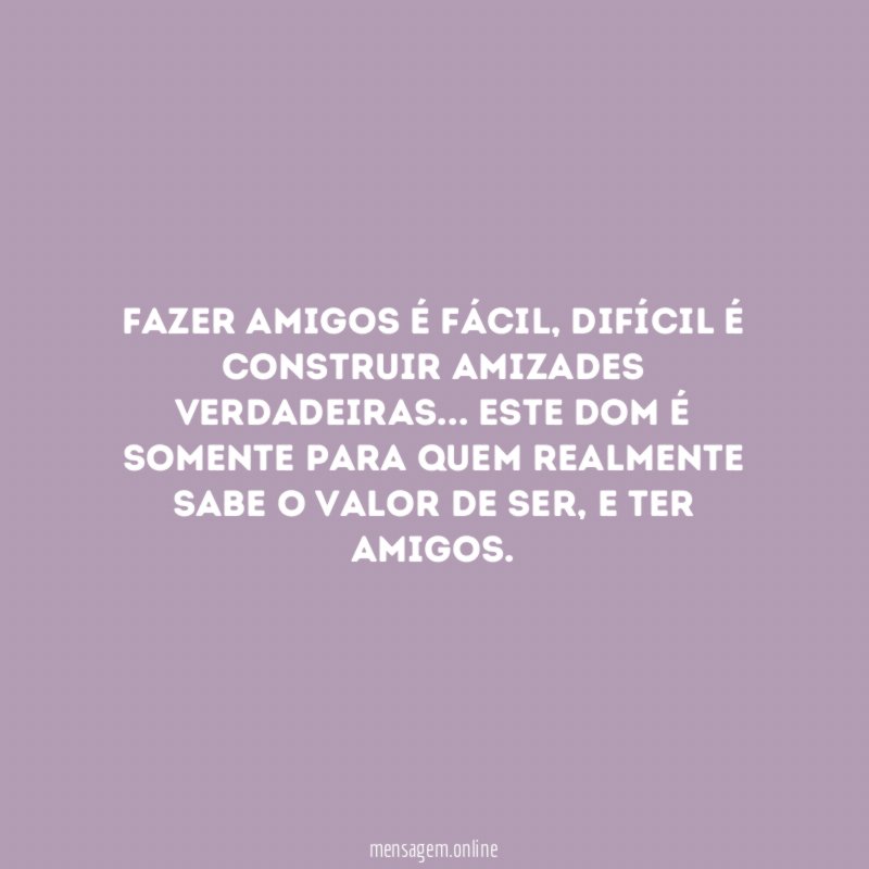 Fazer amigos é fácil