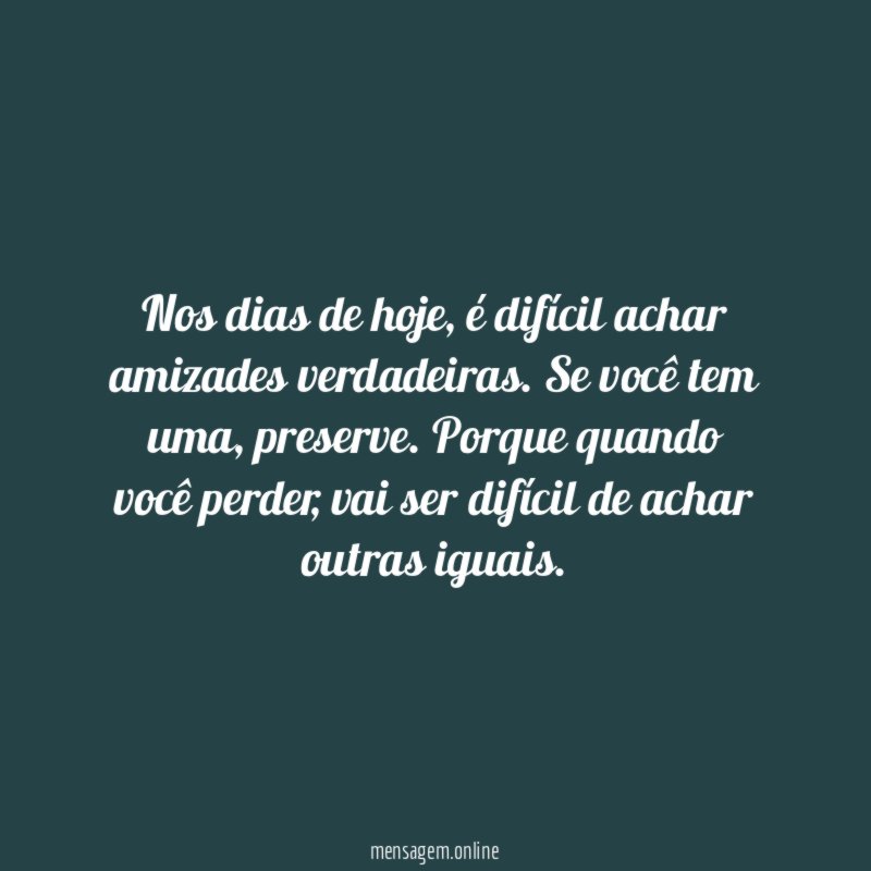 Nos dias de hoje