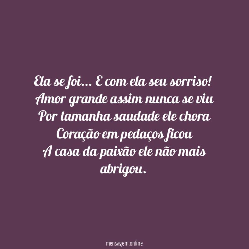 Ela se foi