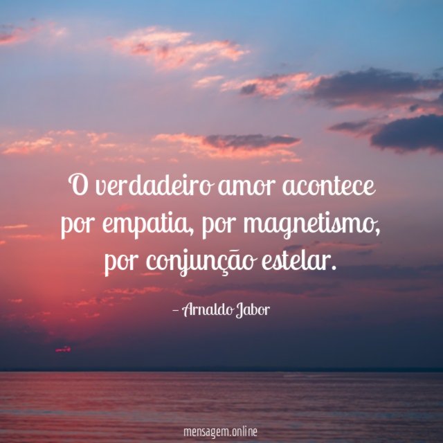 O verdadeiro amor acontece por empatia