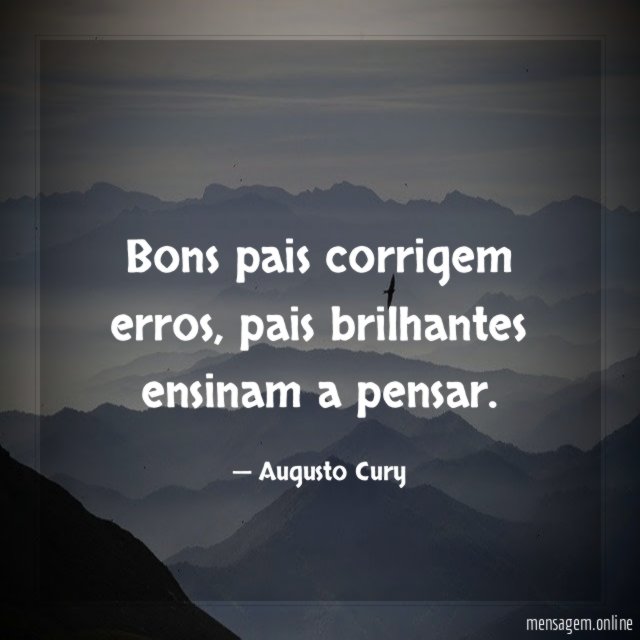 Bons pais corrigem erros