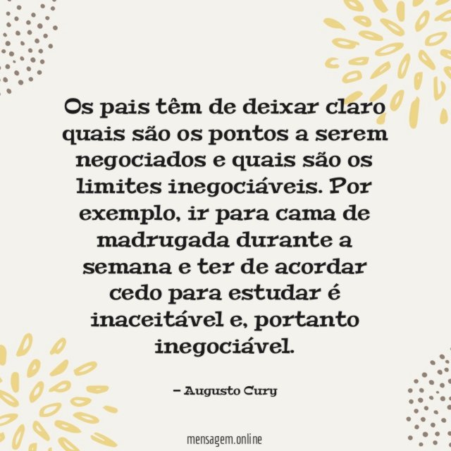 Os pais têm de deixar claro quais são