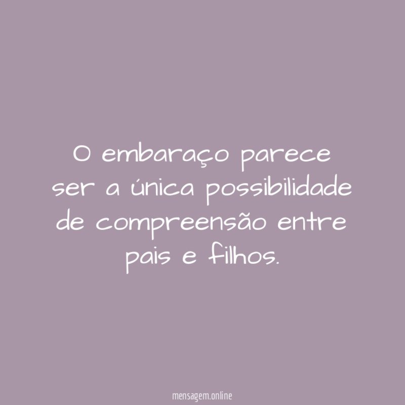 O embaraço parece ser a única possibilidade de